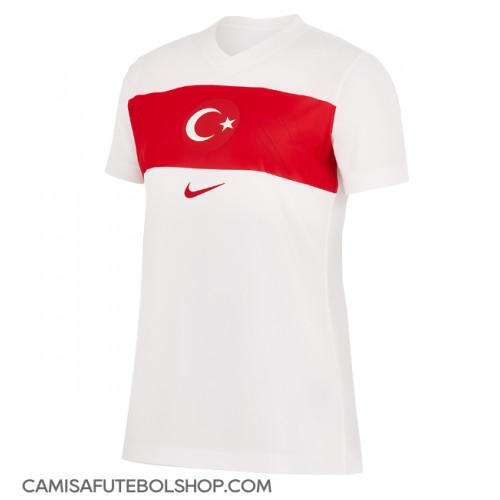 Camisa de time de futebol Turkey Replicas 1º Equipamento Feminina Europeu 2024 Manga Curta